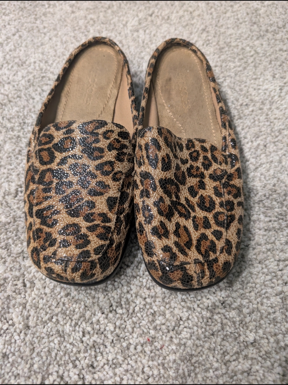 AEROSOLES Leopard Print Flats - Brown & Black